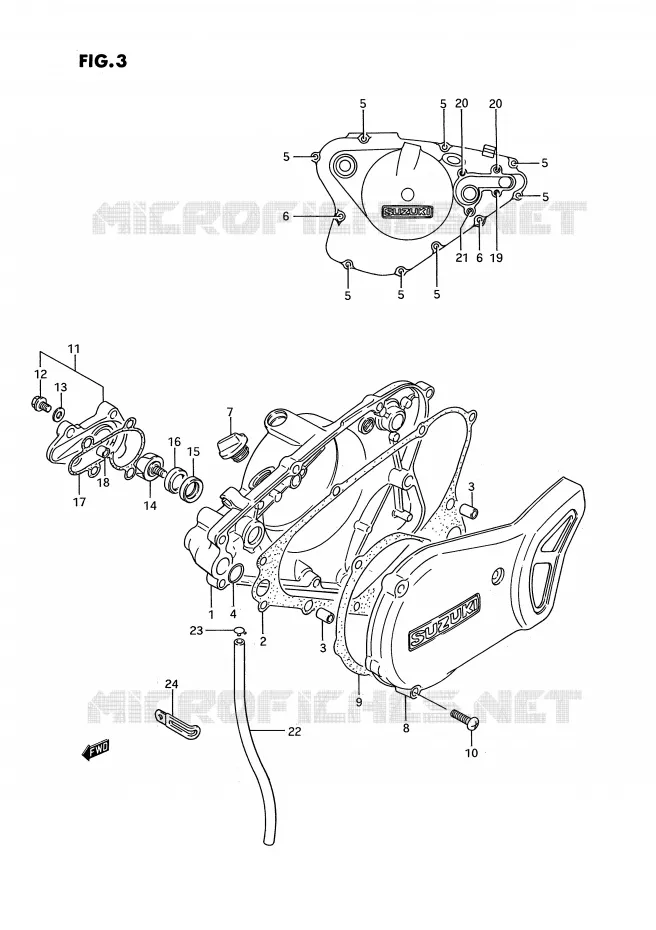 WATER POMPHUIS (MODELE G/H/J) Suzuki MOTO 80 RM 1988  RM80J(E3)