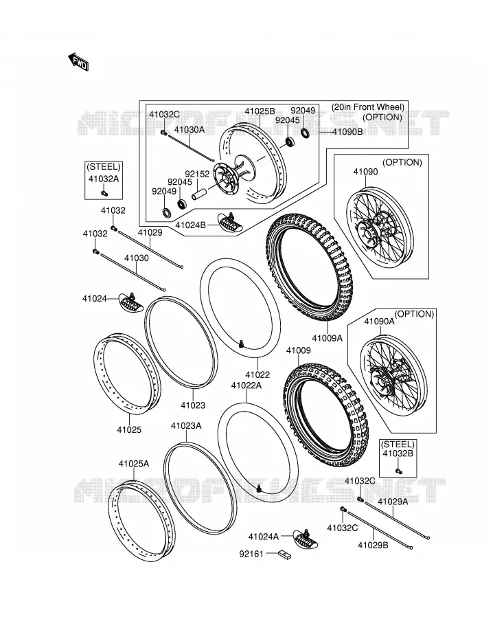 WIEL - BAND Suzuki MOTO 250 RM-Z 2004  RM-Z250K4(E28)