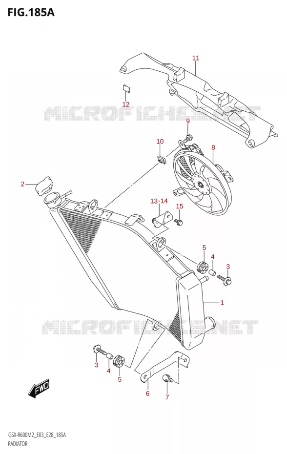 RADIATOR Suzuki MOTO 600 GSX-R 2022  GSX-R600 M2 (E03,E28,E33)