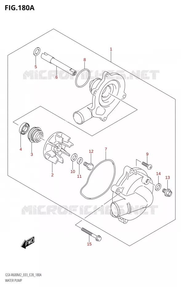 WATERPOMP Suzuki MOTO 600 GSX-R 2022  GSX-R600 M2 (E03,E28,E33)