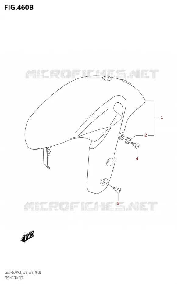 FRONT FENDER (GSX-R600Z) Suzuki MOTO 600 GSX-R 2023  GSX-R600 M3 (E03,E28,E33)