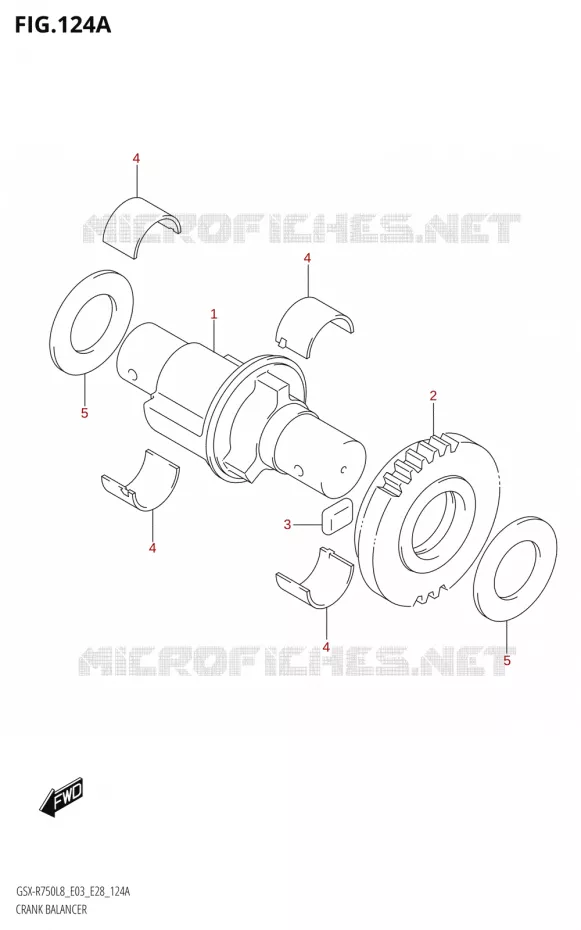 CRANK BALANCER Suzuki MOTO 750 GSX-R 2018  GSX-R750 L8 (E03,E28,E33)