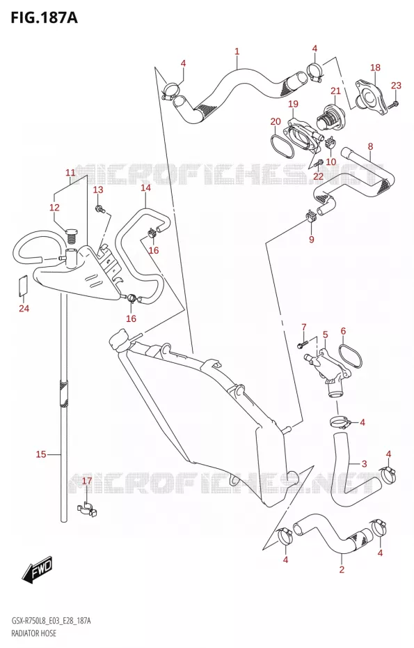 RADIATOR SLANG - EXPANSIEVAT Suzuki MOTO 750 GSX-R 2018  GSX-R750 L8 (E03,E28,E33)