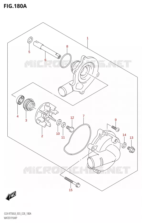 WATERPOMP Suzuki MOTO 750 GSX-R 2018  GSX-R750 L8 (E03,E28,E33)