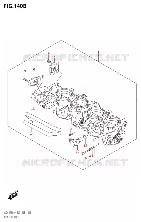 GASKLEPHUIS (GSX-R750:L9:E28) Suzuki MOTO 750 GSX-R 2019  GSX-R750 L9 (E03,E28,E33)