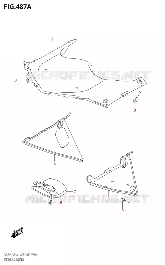 INNER KUIP Suzuki MOTO 750 GSX-R 2019  GSX-R750 L9 (E03,E28,E33)