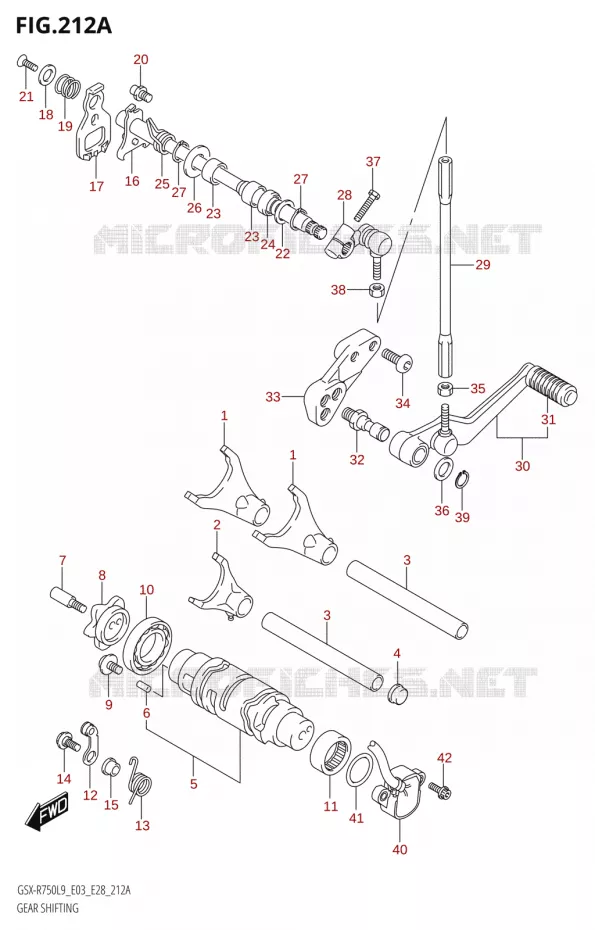 SCHAKELEN ASSY Suzuki MOTO 750 GSX-R 2019  GSX-R750 L9 (E03,E28,E33)