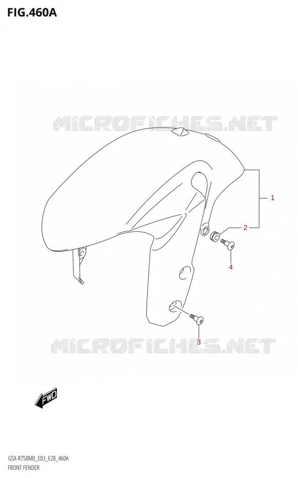 FRONT FENDER Suzuki MOTO 750 GSX-R 2020  GSX-R750 M0 (E03,E28,E33)