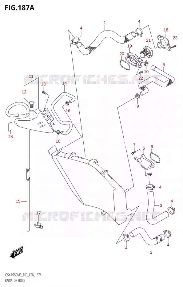 RADIATOR SLANG Suzuki MOTO 750 GSX-R 2020  GSX-R750 M0 (E03,E28,E33)