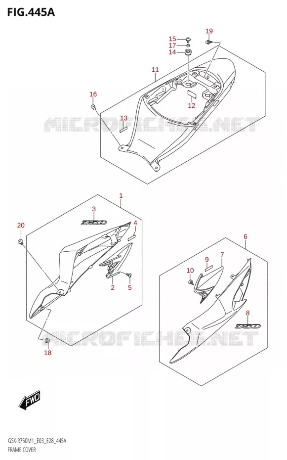 KUIP (GSX-R750) Suzuki MOTO 750 GSX-R 2021  GSX-R750 M1 (E03,E28,E33)