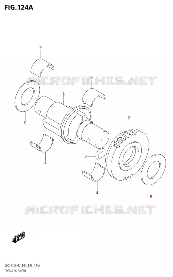 CRANK BALANCER Suzuki MOTO 750 GSX-R 2022  GSX-R750 M2 (E03,E28,E33)
