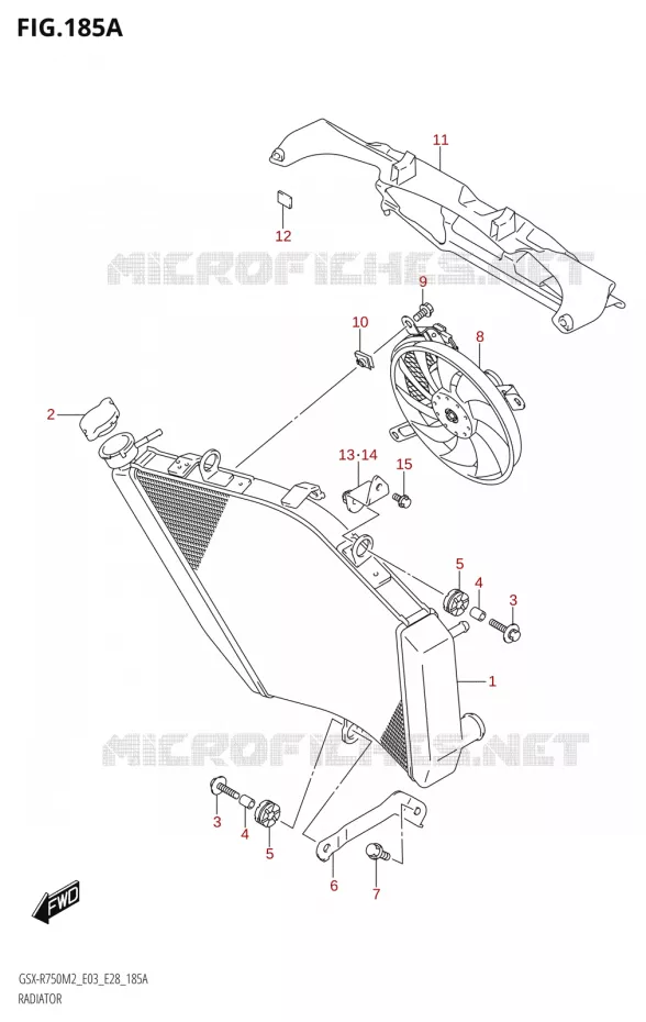 RADIATOR Suzuki MOTO 750 GSX-R 2022  GSX-R750 M2 (E03,E28,E33)