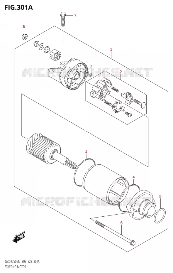 STARTMOTOR Suzuki MOTO 750 GSX-R 2022  GSX-R750 M2 (E03,E28,E33)