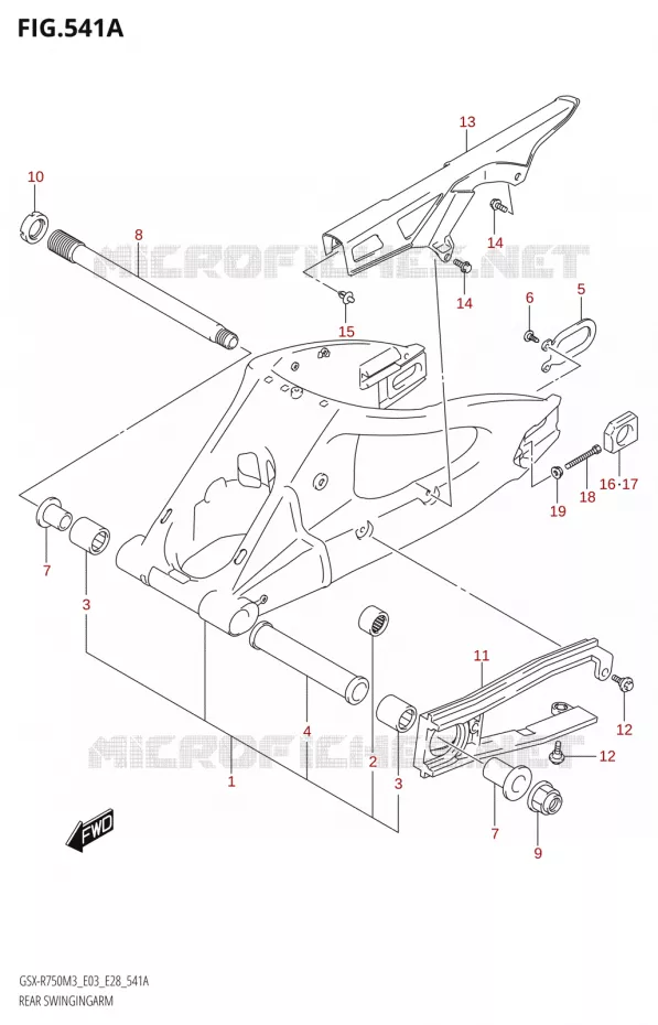 SWINGARM Suzuki MOTO 750 GSX-R 2023  GSX-R750 M3 (E03,E28,E33)