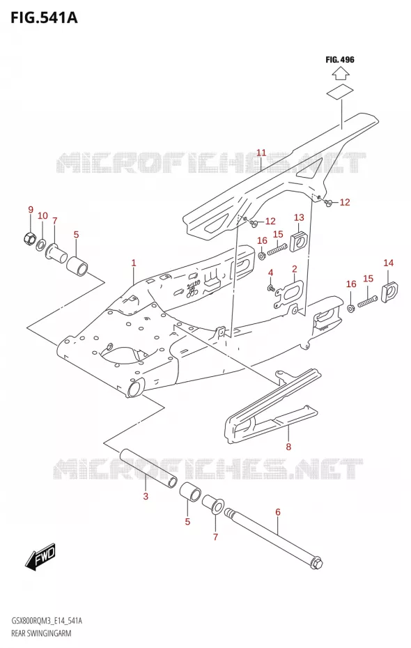 SWINGARM Suzuki MOTO 800 GSX 2023  GSX800RQ M3 (E14)