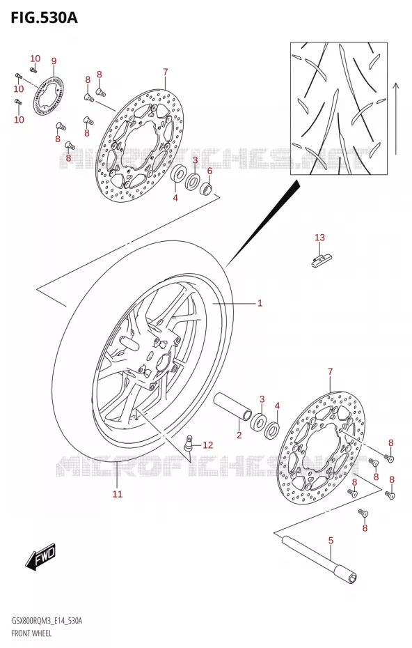 VOORWIEL Suzuki MOTO 800 GSX 2023  GSX800RQ M3 (E14)