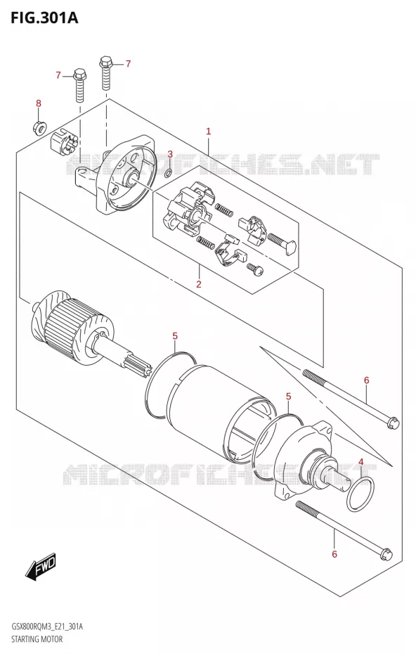 STARTMOTOR Suzuki MOTO 800 GSX 2023  GSX800RRQ M3 (E21)