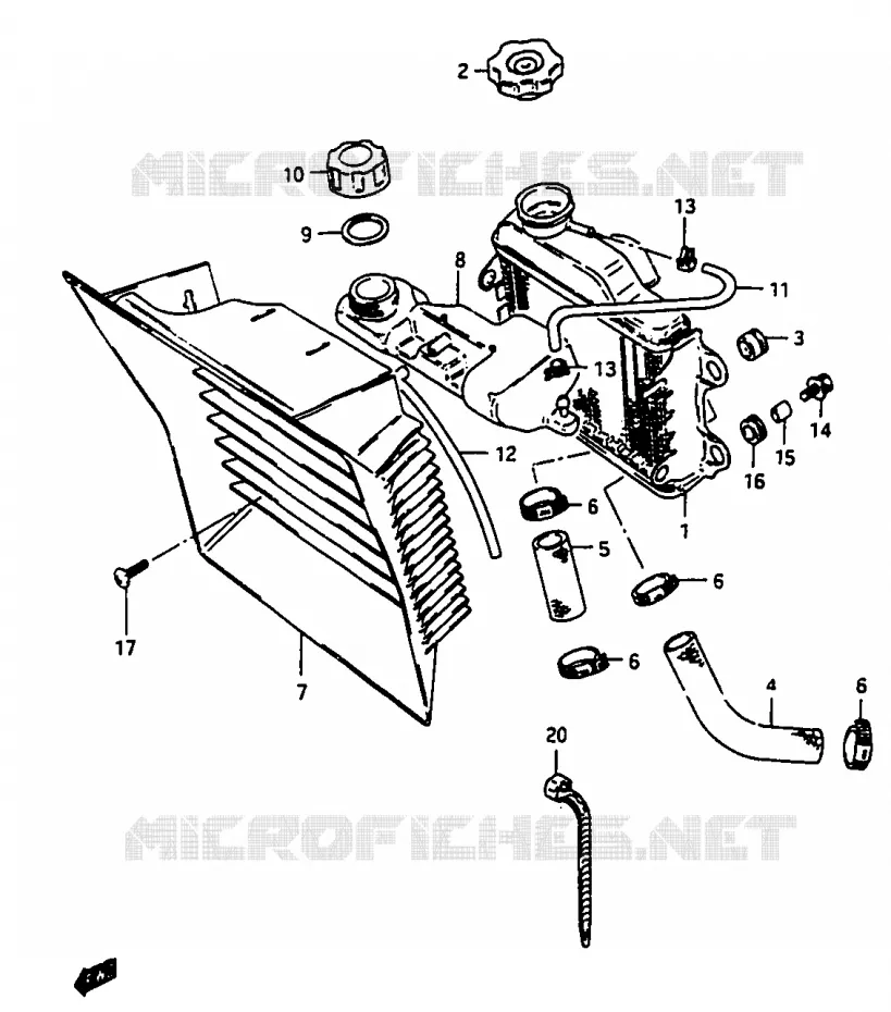 RADIATOR Suzuki MOTO 50 Autres-modeles 1994  TV50R(M/R)