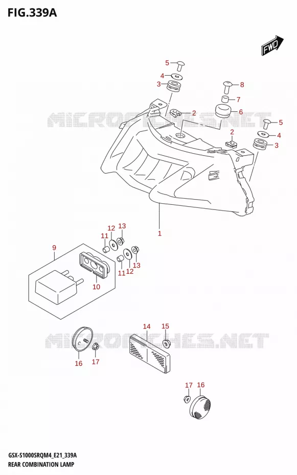 ACHTERLICHT Suzuki MOTO 1000 KATANA 2024  GSX-S1000SRQ M4 (E21)