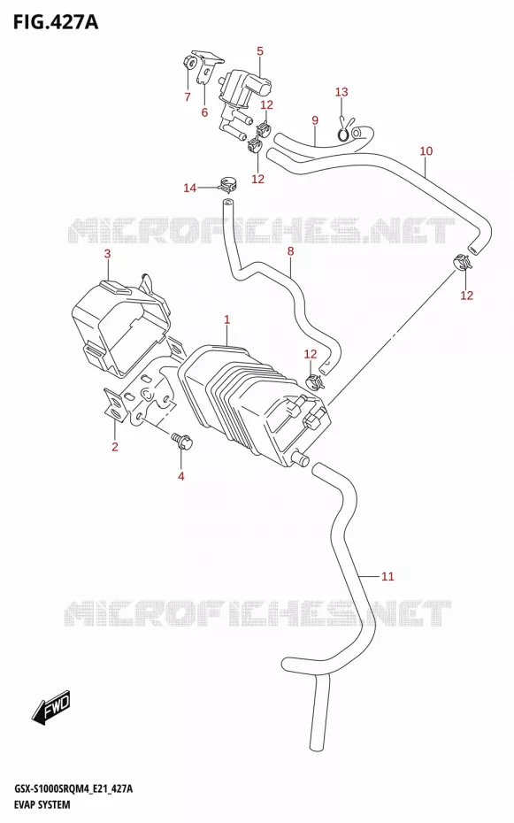 FUEL EVAP SYSTEM Suzuki MOTO 1000 KATANA 2024  GSX-S1000SRQ M4 (E21)