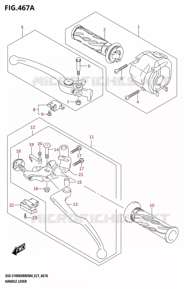 HEFBOMEN - HANDGRIPS Suzuki MOTO 1000 GSX-S 2024  GSX-S1000XRRE M4 (E21)