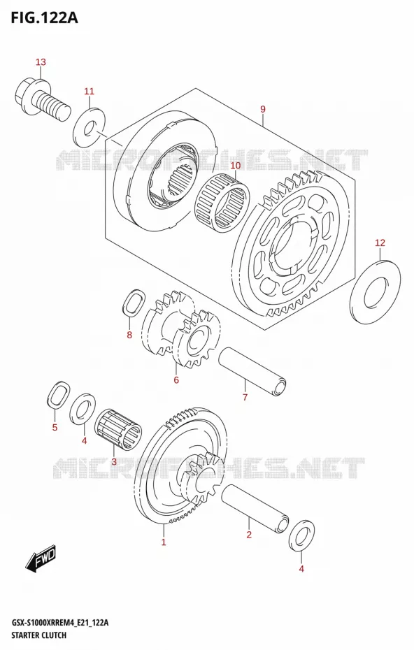 STARTMOTOR KOPPELINGS Suzuki MOTO 1000 GSX-S 2024  GSX-S1000XRRE M4 (E21)