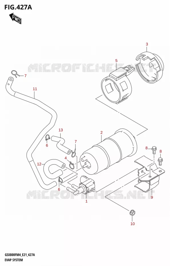 FUEL EVAP SYSTEM Suzuki MOTO 800 GSX 2024  GSX800FUQ M4 (E21)