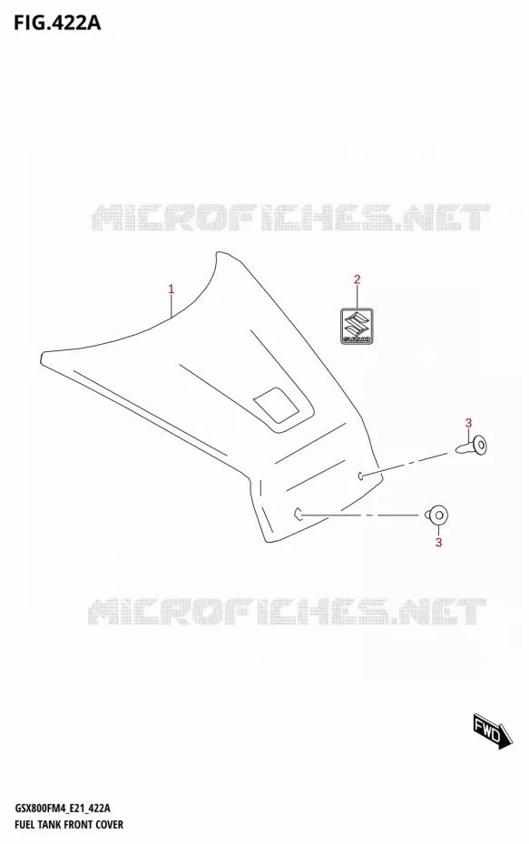 FUEL TANK VOORKLEP Suzuki MOTO 800 GSX 2024  GSX800FUQ M4 (E21)