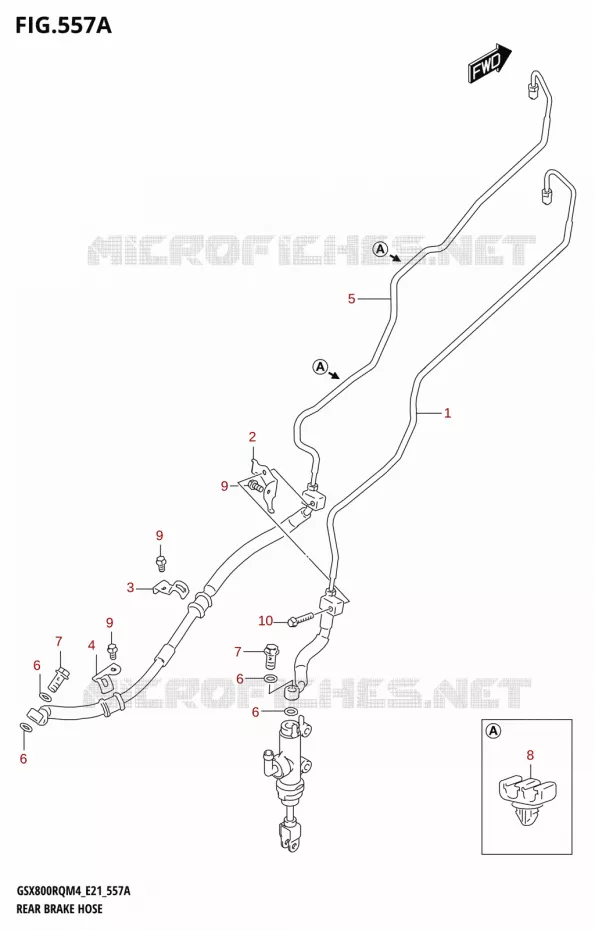 ACHTER REMSLANG Suzuki MOTO 800 GSX 2024  GSX800RQ M4 (E21)