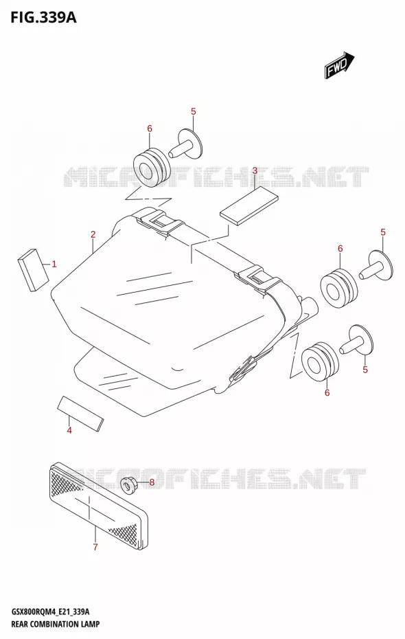 ACHTERLICHT Suzuki MOTO 800 GSX 2024  GSX800RQ M4 (E21)