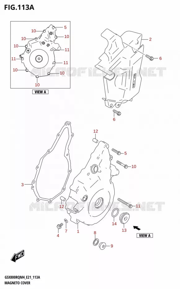 ALTERNATOR COVER Suzuki MOTO 800 GSX 2024  GSX800RQ M4 (E21)
