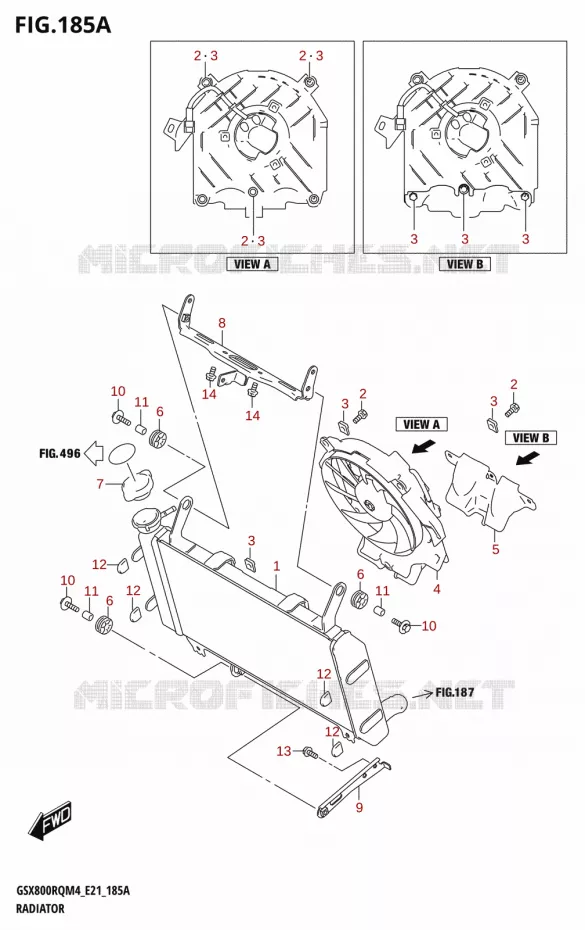 RADIATOR Suzuki MOTO 800 GSX 2024  GSX800RQ M4 (E21)