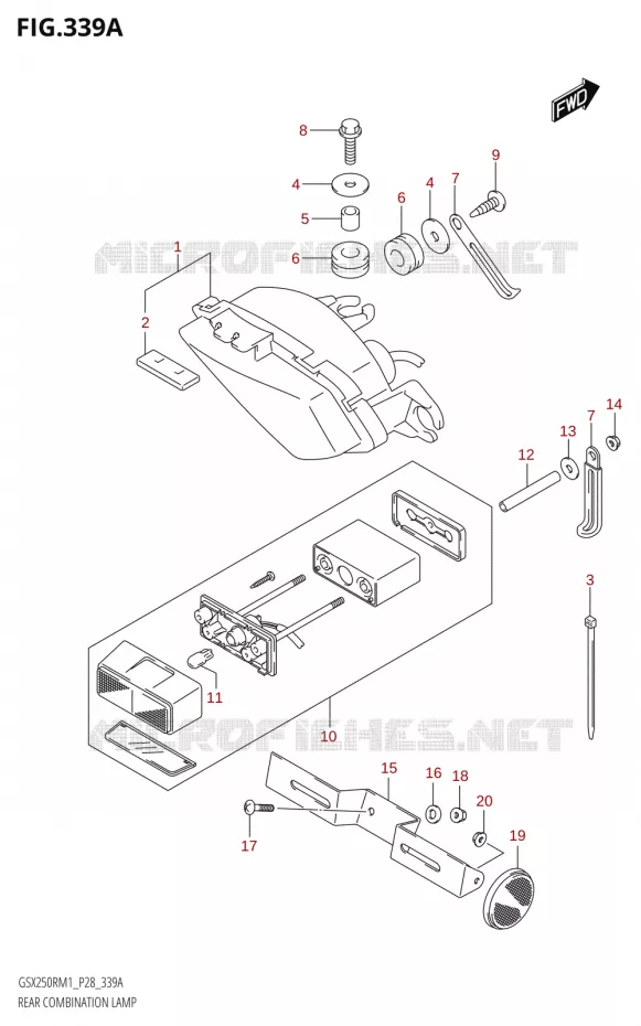 ACHTERLICHT Suzuki MOTO 250 GSX-R 2021  GSX250R M1 (P28)
