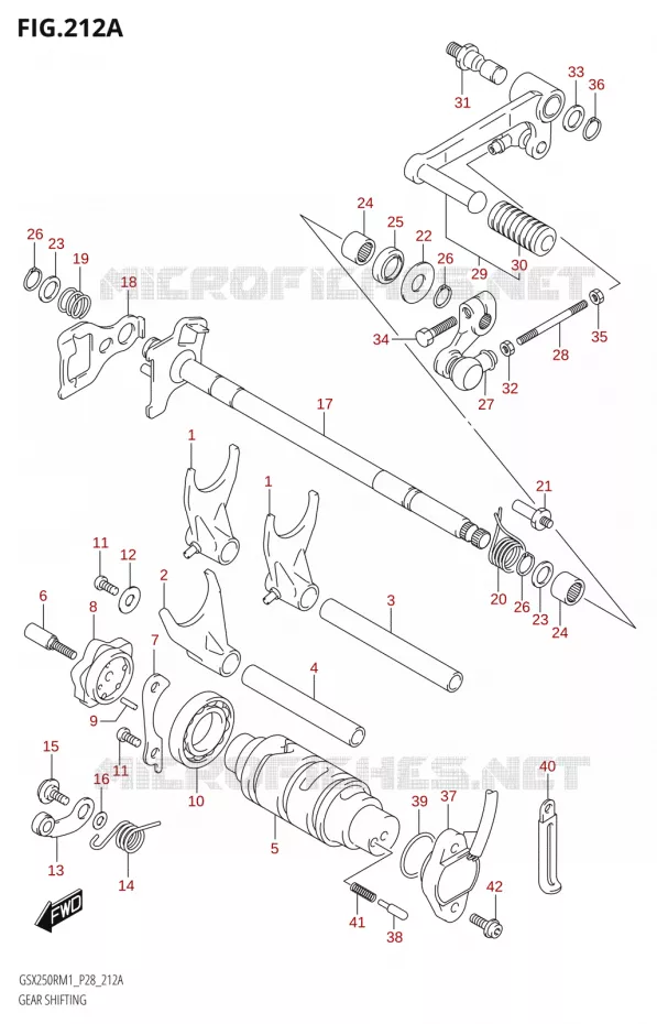 SCHAKELEN ASSY Suzuki MOTO 250 GSX-R 2021  GSX250R M1 (P28)