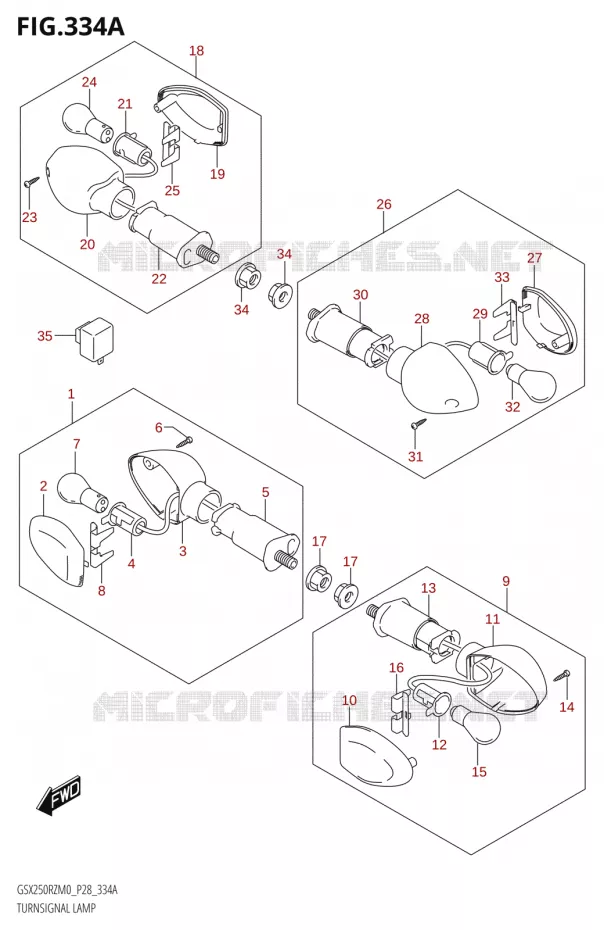 INDICATOREN Suzuki MOTO 250 GSX-R 2020  GSX250RZ M0 E03,E28,E33
