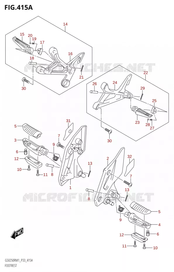 FOOTREST Suzuki MOTO 250 GSX-R 2021  GSX250R M1 (P33)
