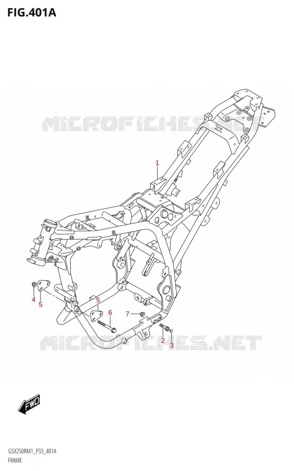 FRAME Suzuki MOTO 250 GSX-R 2021  GSX250R M1 (P33)