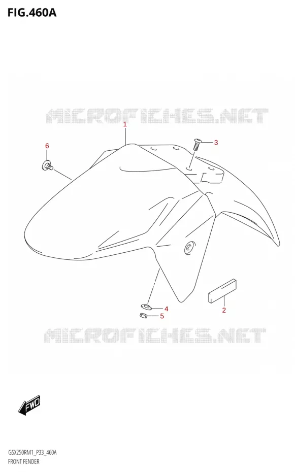 FRONT FENDER (GSX250R) Suzuki MOTO 250 GSX-R 2021  GSX250R M1 (P33)