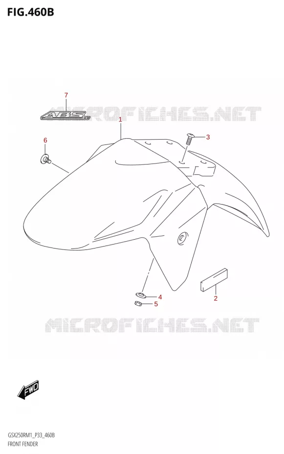 FRONT FENDER (GSX250RA) Suzuki MOTO 250 GSX-R 2021  GSX250R M1 (P33)