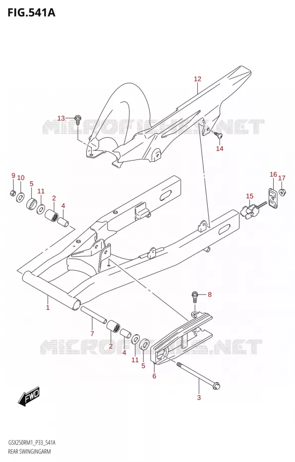SWINGARM Suzuki MOTO 250 GSX-R 2021  GSX250R M1 (P33)