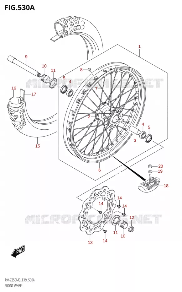 VOORWIEL Suzuki MOTO 250 RM-Z 2023  RM-Z250 M3 (E19)