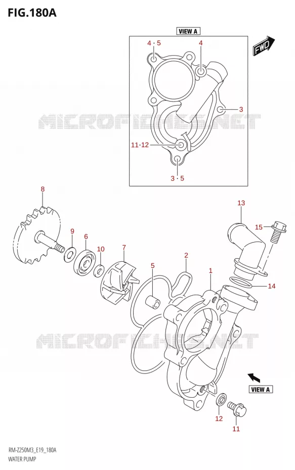 WATERPOMP Suzuki MOTO 250 RM-Z 2023  RM-Z250 M3 (E19)
