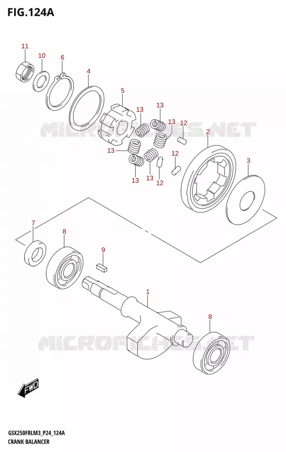 CRANK BALANCER Suzuki MOTO 250 GSX-R 2023  GSX250FRLX / GSX250FRL M3 (P24)