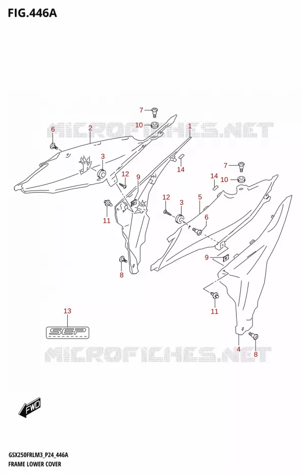 INNER KUIP (GSX250FRL) Suzuki MOTO 250 GSX-R 2023  GSX250FRLX / GSX250FRL M3 (P24)