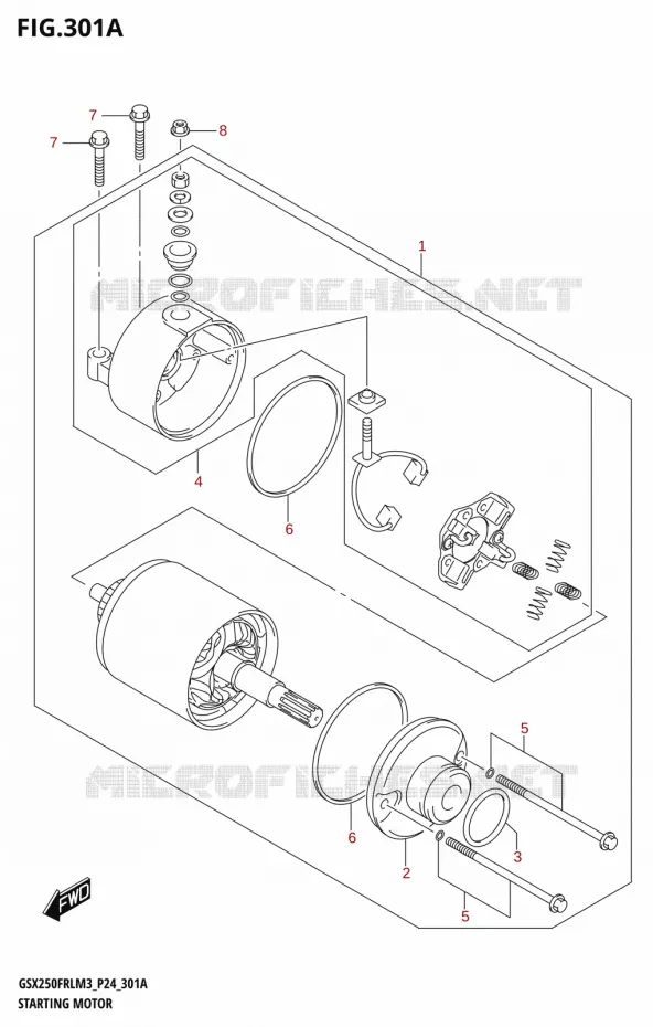 STARTMOTOR Suzuki MOTO 250 GSX-R 2023  GSX250FRLX / GSX250FRL M3 (P24)