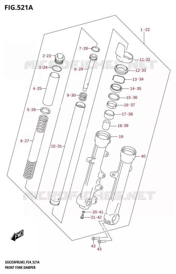 VOORVORK Suzuki MOTO 250 GSX-R 2023  GSX250FRLX / GSX250FRL M3 (P24)
