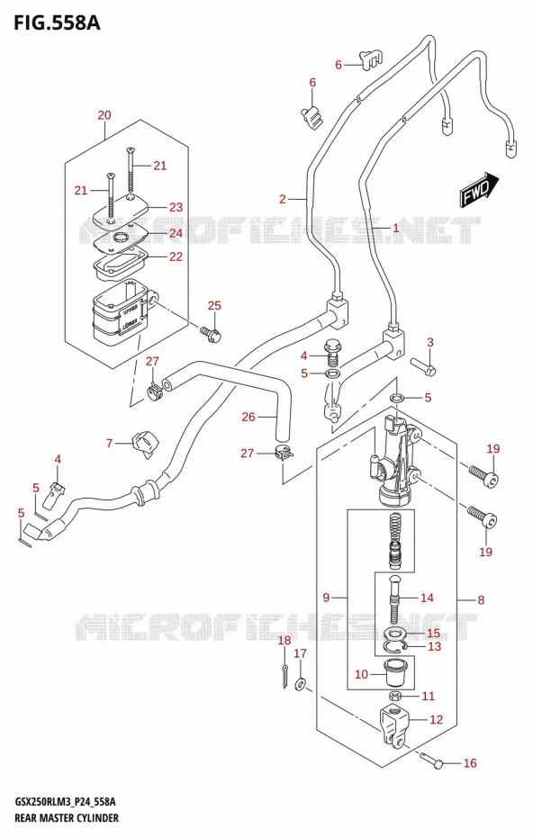 ACHTER hoofdremcilinder Suzuki MOTO 250 GSX-R 2023  GSX250RL M3 (P24)