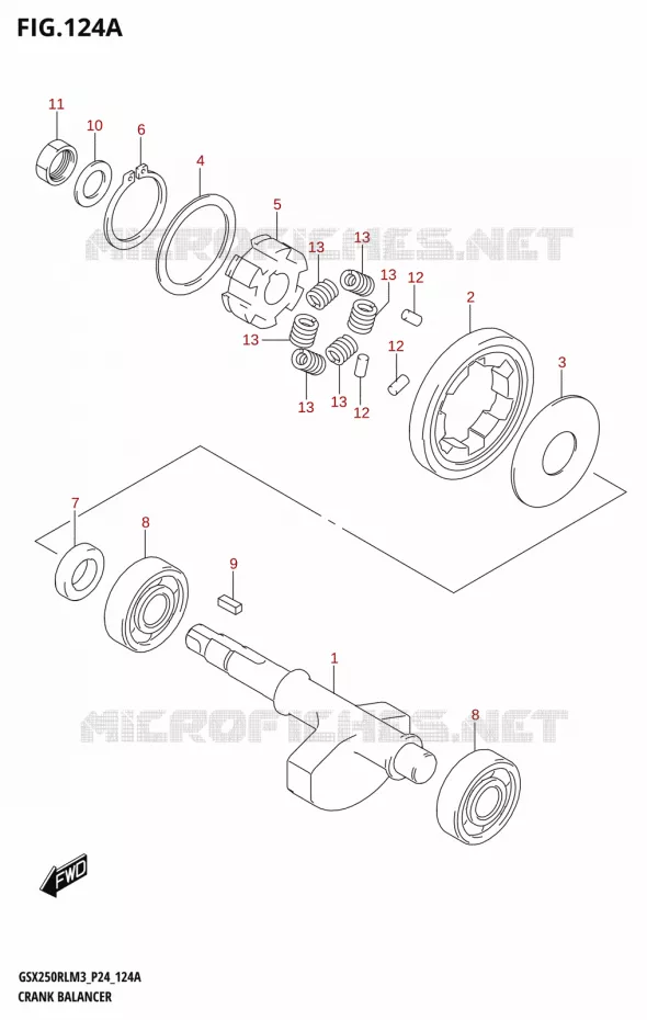 CRANK BALANCER Suzuki MOTO 250 GSX-R 2023  GSX250RL M3 (P24)