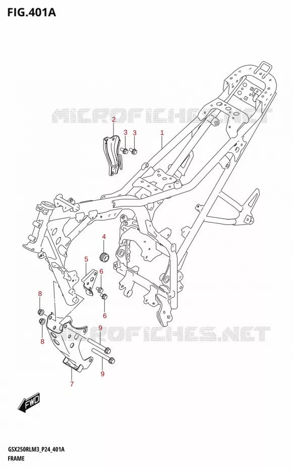 FRAME Suzuki MOTO 250 GSX-R 2023  GSX250RL M3 (P24)