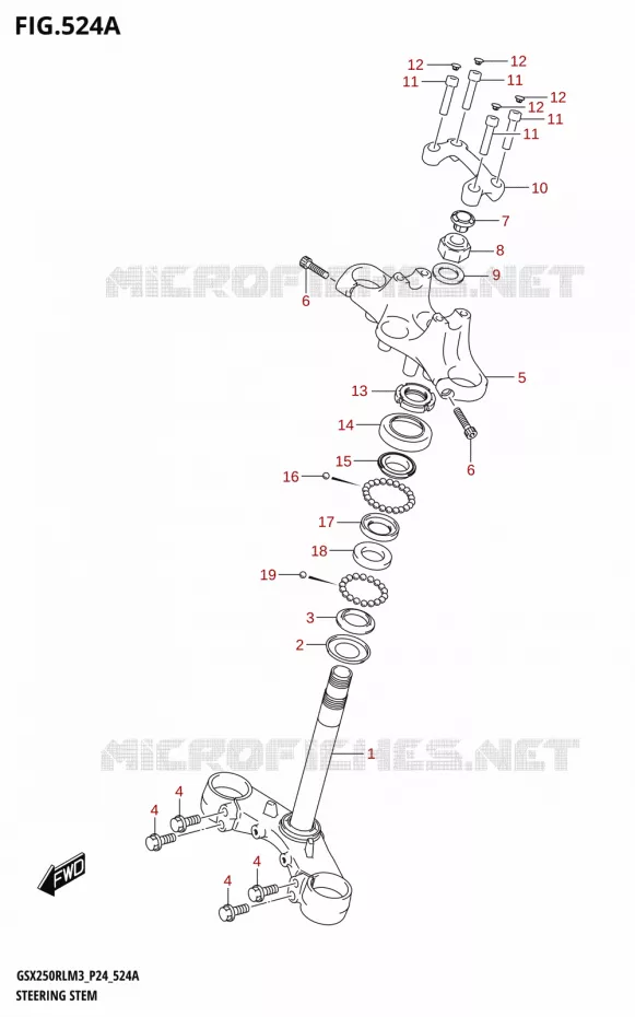 STUURKOLOM Suzuki MOTO 250 GSX-R 2023  GSX250RL M3 (P24)